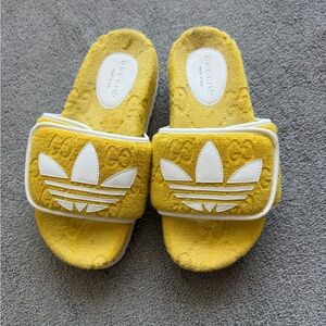 Gucci Addidas Terry Cloth Slides